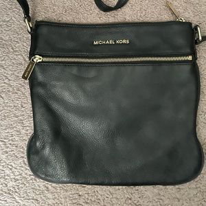 Michael Kors Black Leather Cross Body Bag